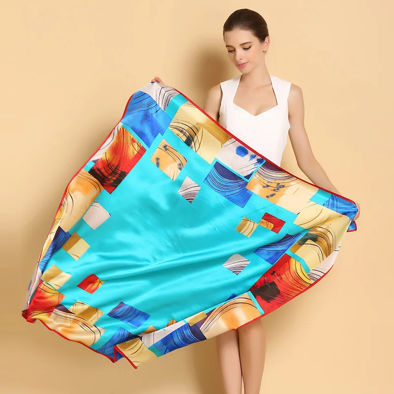 [DANKEYISI] 2017 брендовый бандана шарф из чистого шелка женский роскошный хиджаб шаль