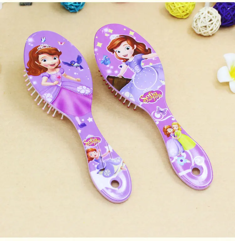 Sophia 1pcs 1 шт., красивые Мультяшные Эльза и Анна, Детские воздушные подушки, игрушечные расчески вьющиеся щетки для волос, нежные антистатические щетки, распутывающиеся щетинки - Цвет: Sophia 1pcs