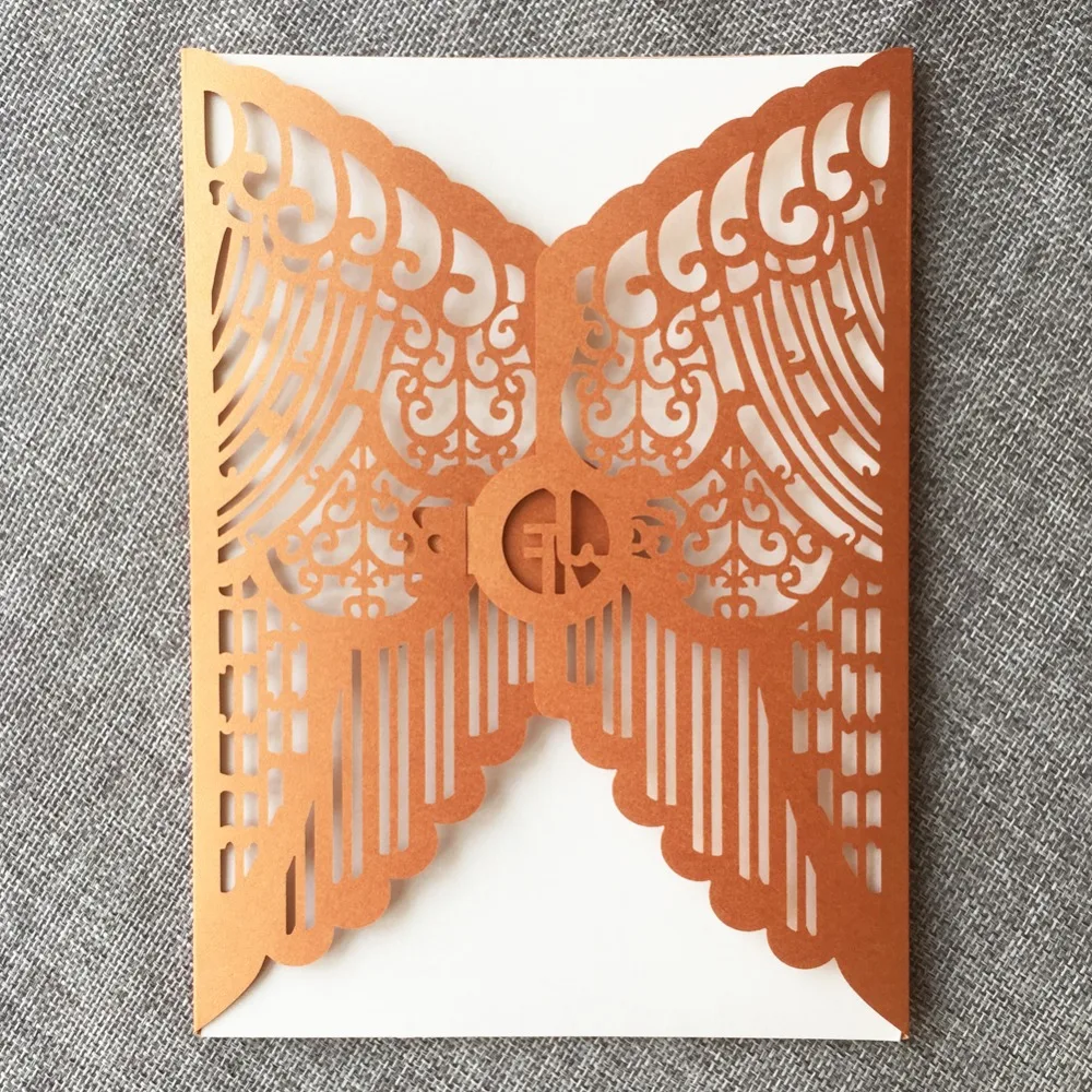 Свадебная открытка в европейском стиле с лазерной резкой жемчужные бумажные