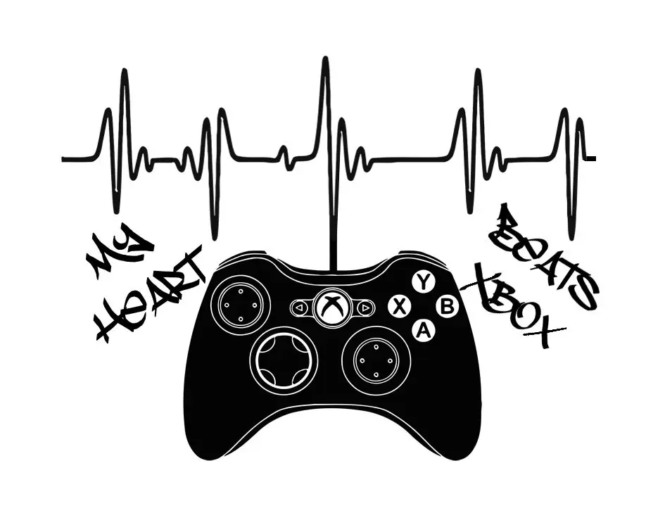 HWHD os1634 мой сердечко Beats Xbox 360 контроллер Gampad настенное Искусство Наклейка картина