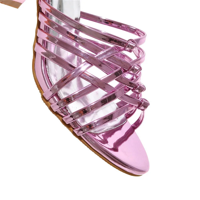 Женские босоножки на высоком каблуке MORAZORA черные вечерние из искусственной кожи