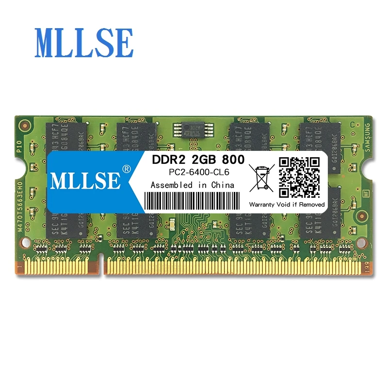 Mllse ноутбук Sodimm Ram DDR2 2GB 667mhz 800mhz 1 8 V память для ноутбука PC2-6400S 200pin без ECC RAM memoria |