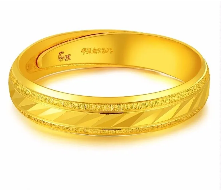 999 24k кольцо из желтого золота/унисекс Lucky Love/Размер США: 4 12/4 2 г|ring armor|ring ring festivalring
