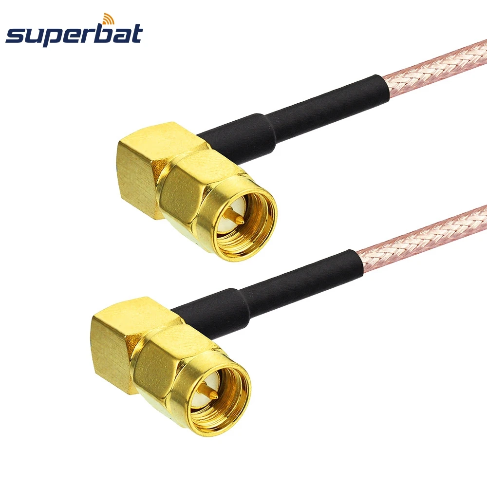 

Superbat SMA Plug to Male Right Angle Connector Pigtail Jumper Cable RG316 25cm Wireless Wi-Fi Radios