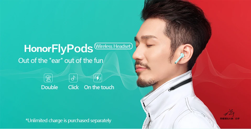 Оригинальные HUAWEI honor FlyPods Pro Bluetooth 5,0 Беспроводные наушники с микрофоном Музыка сенсорный водонепроницаемый гарнитура Handfree
