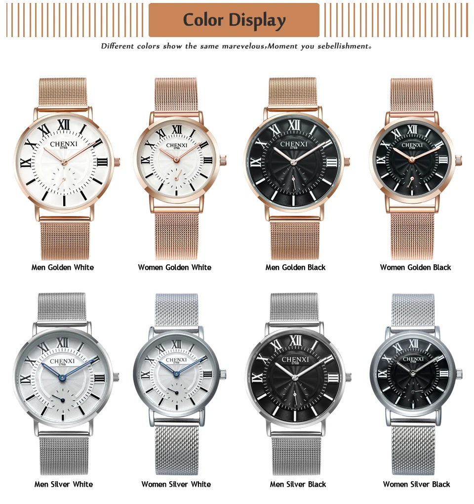 

HOT!!!! New Arrival Fashion Casual Couple Round Alloy Linked Strap Quartz Wrist Watch Women's Wrist Watch Relogio Dropshiping