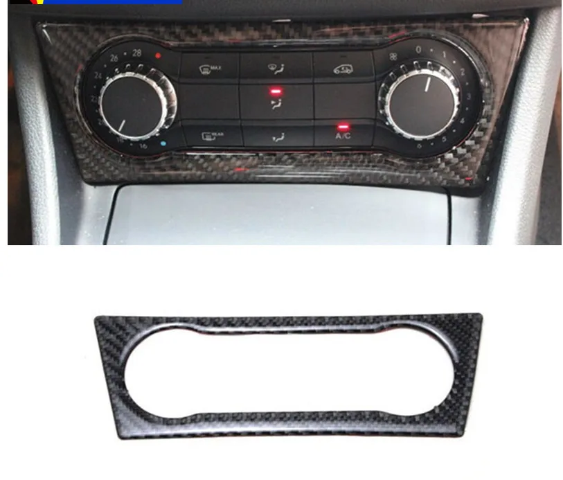 

Carbon fiber Console Air Conditioning CD panel decoration cover trim for Mercedes Benz GLA X156 CLA C117 200 220