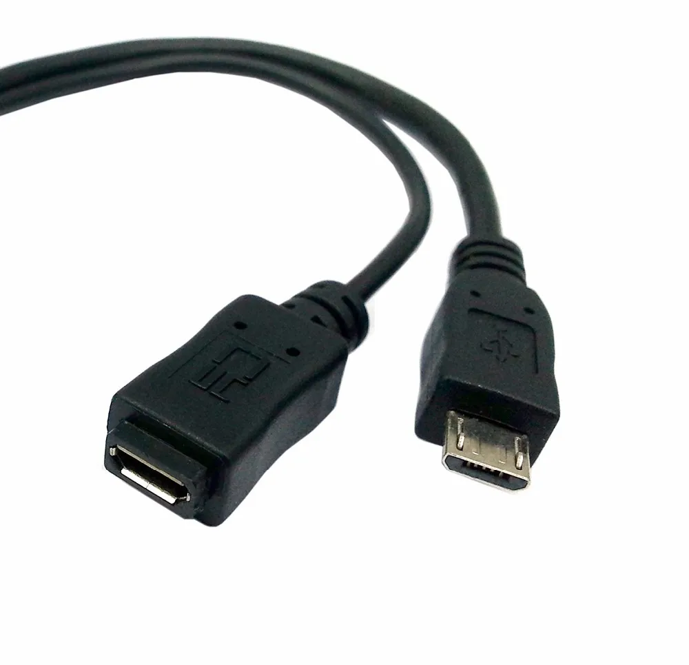 Кабель для телефона 1 в 2 OTG Micro USB Host Power Y Splitter адаптер Mirco 5 Pin Мужской Женский кабель
