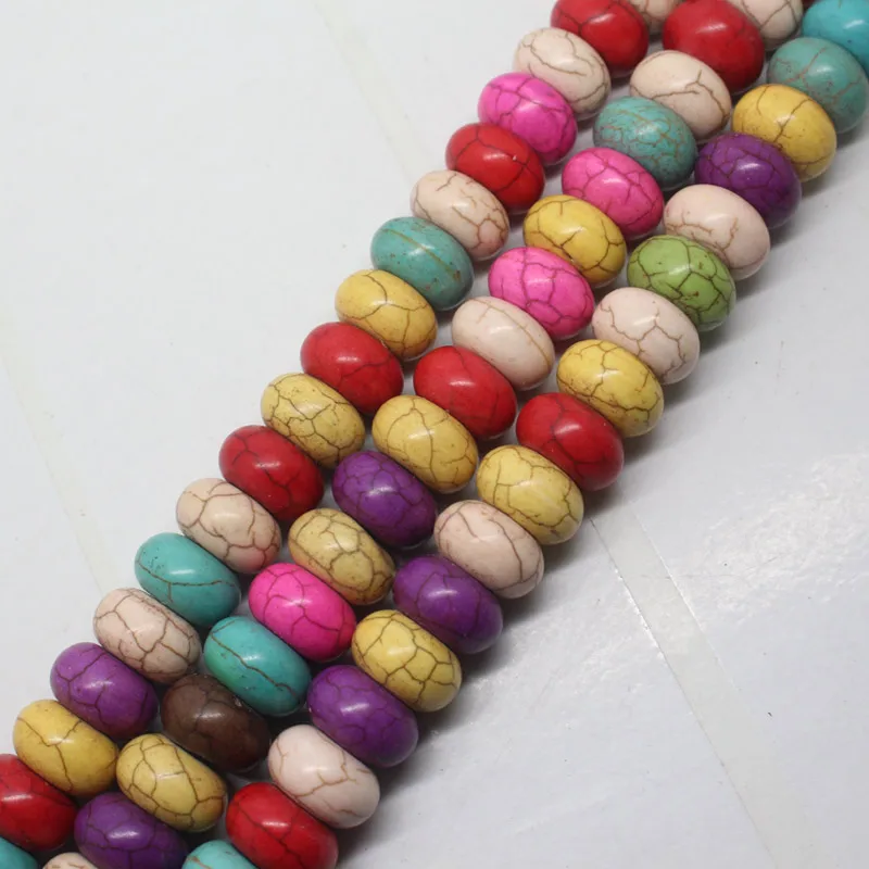 Мини. Размер заказа 7 долларов США! 4x7 5x8 6x10 8x10 3 мм разноцветная Бирюза Бусины