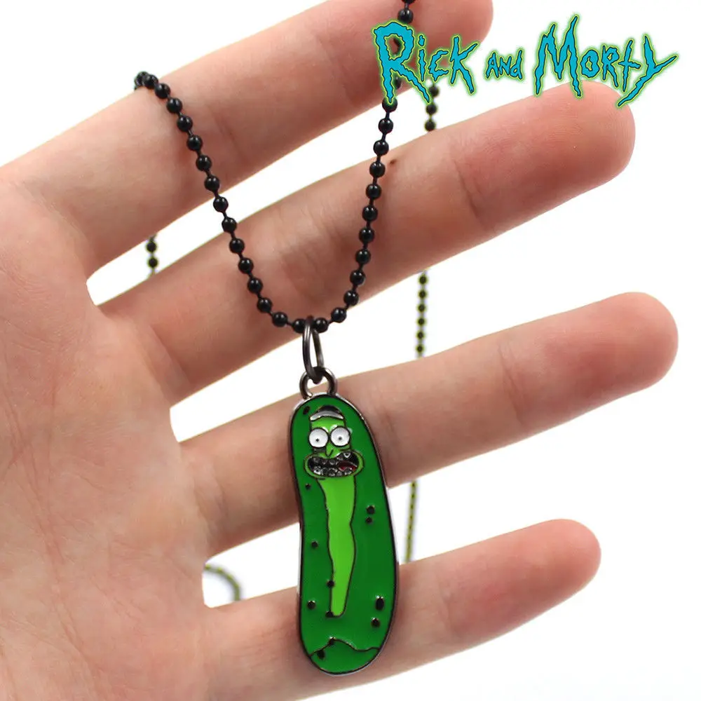 Giancomics Горячая Аниме Рик и Морти Пикл металлическое ожерелье милый узор костюм