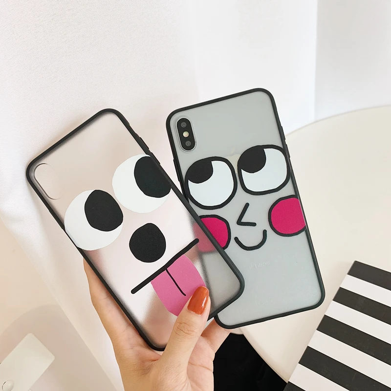 ORYKSZ мультфильм большие глаза шаблон чехол для iPhone X XSMax XR силиконовый мягкий 6 S 7 8