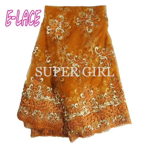 Чистый синий Высокое качество Африканский швейцарские ткани кружева Швейцарии