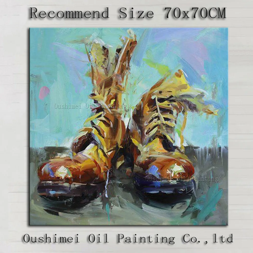 Высокое качество Современная Мужская обувь с ручной росписью картина маслом на