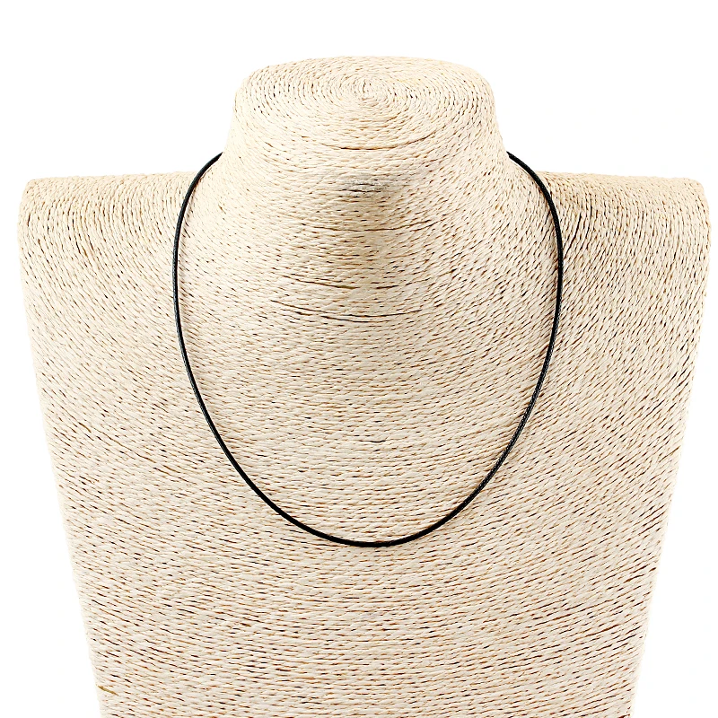 

10pcs 1.5mm Black Wax Cord Necklace End With Gold Lobster Clasp Extend Chain Pendant Necklace Chain 2inch
