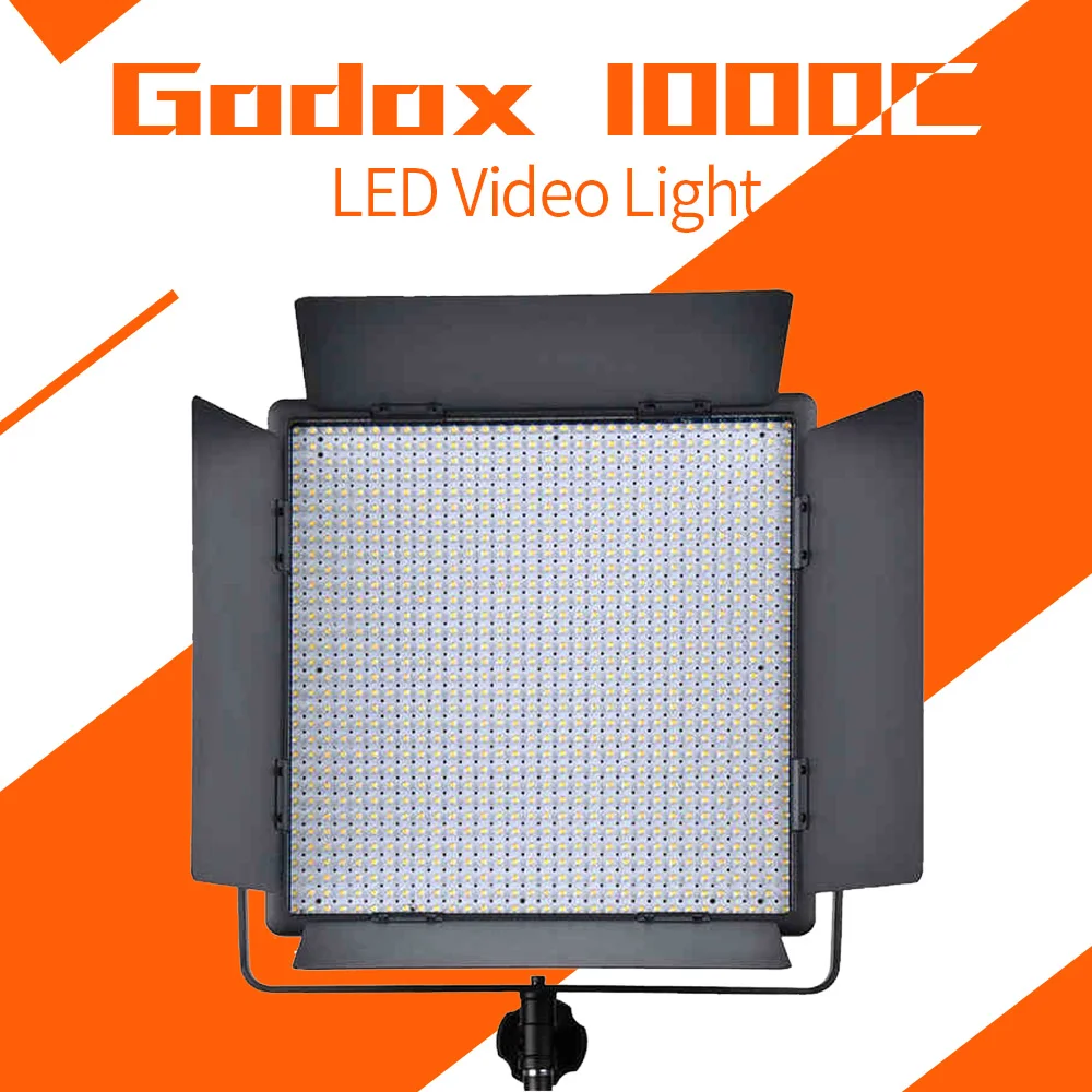 Панель светодиодной лампы Godox 1000C LED1000C 3300 5600K двухцветное Видео Освещение + кабель