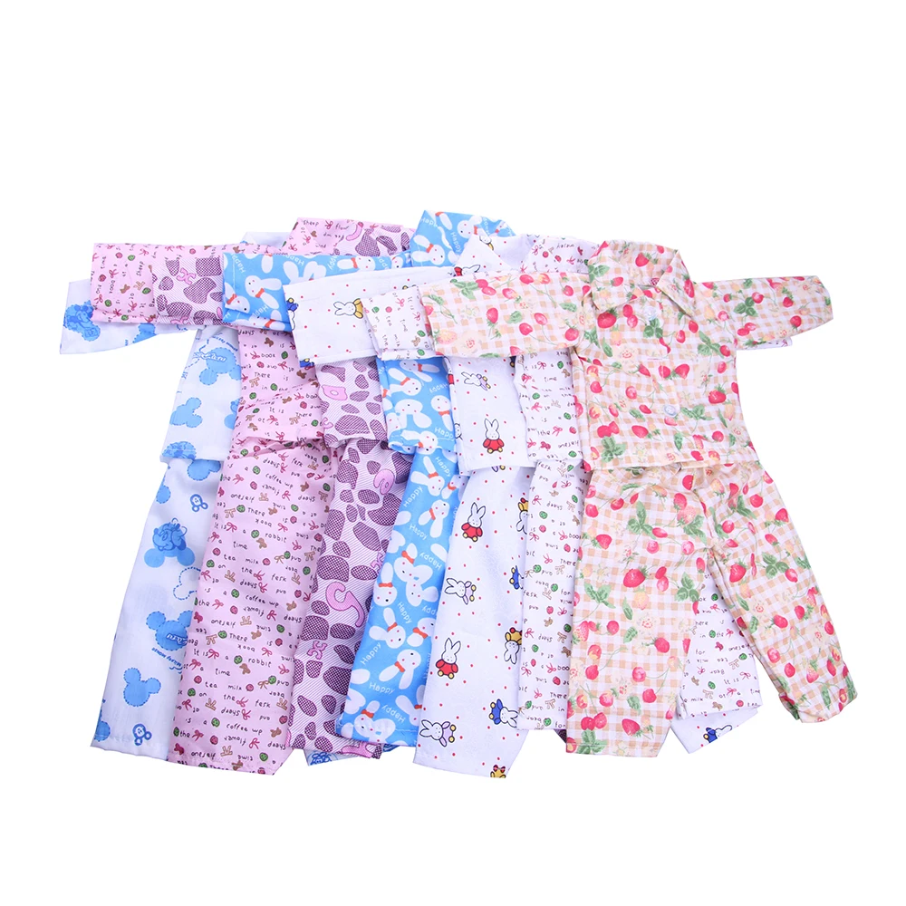 Новинка 2017 7 стилей топов и штанов пижамы с милыми узорами для 18 дюймовых