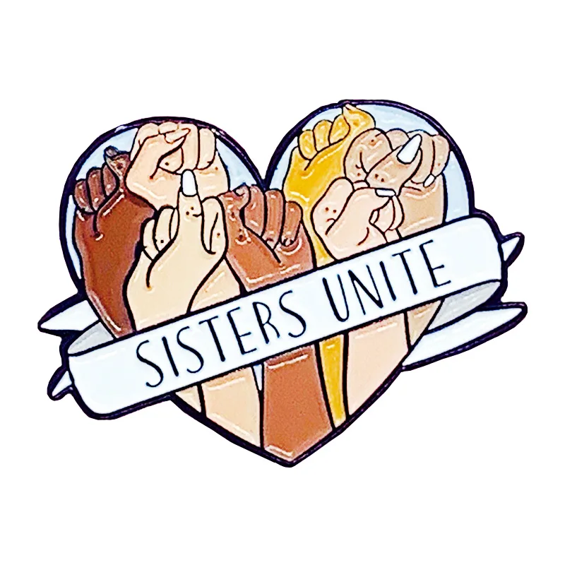Эмалированная булавка Sisters Unite