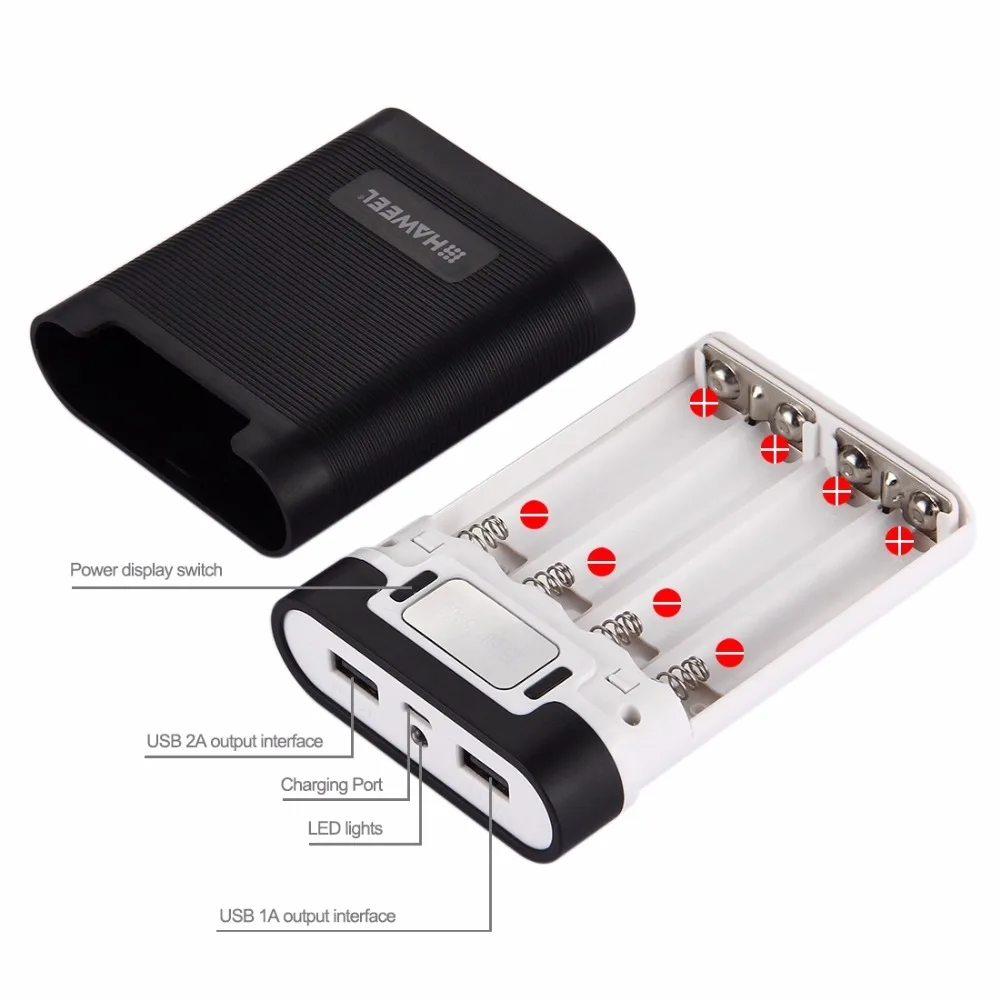 Внешний аккумулятор HAWEEL на 10000 мА · ч с 2 USB портами и дисплеем|5v power|shell diyshell box |