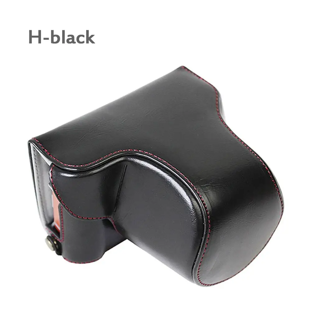 H-black Полный корпус Точная посадка pu кожаный чехол для цифровой камеры сумка крышка с ремешком для fuji фильм XA5 X-A5 15-45 мм объектив - Цвет: H-black