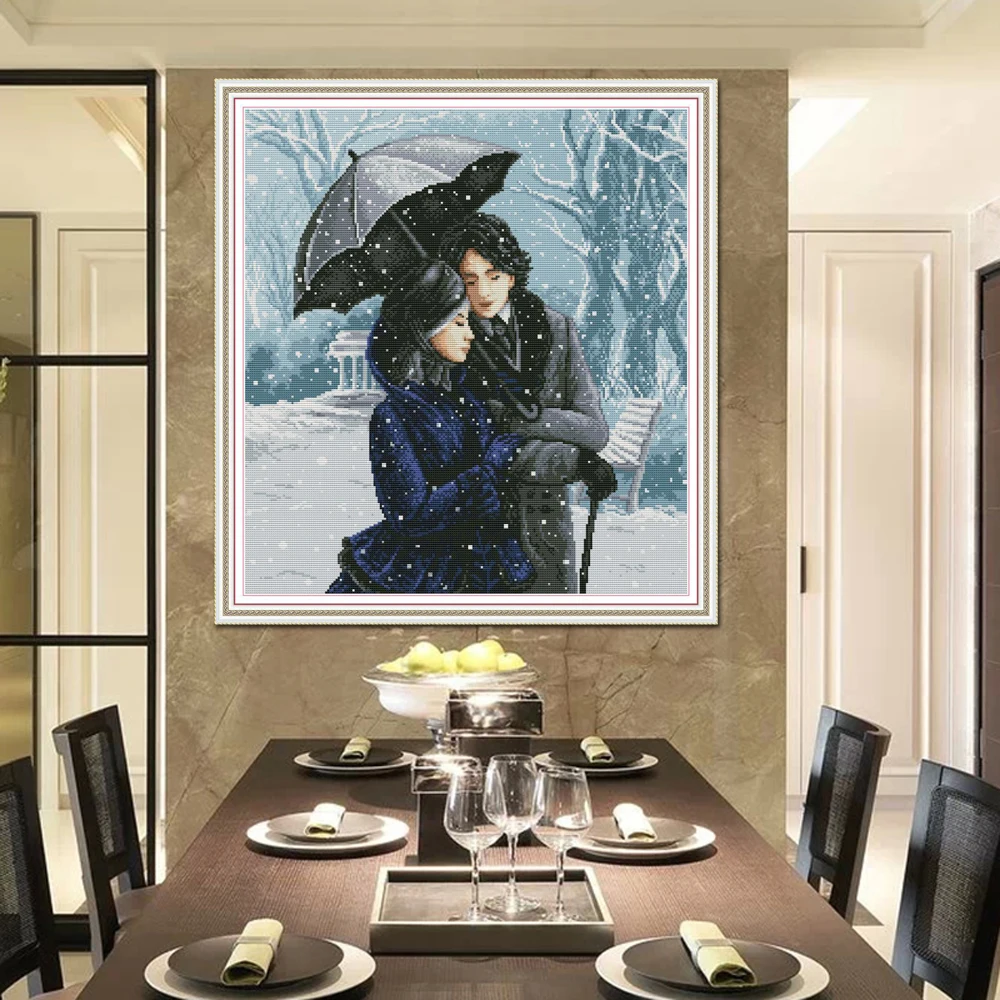 Joy Sunday Couple рукоделие RA266 14CT 11CT Счетный и штампованный домашний декор милая пара в