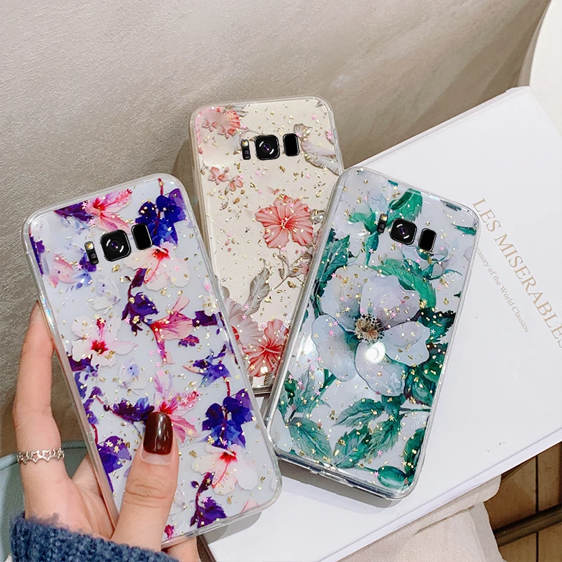 Роскошный цветочный чехол для телефона samsung Galaxy S10 S9 S8 Plus A7 2018 Note 9 8 |