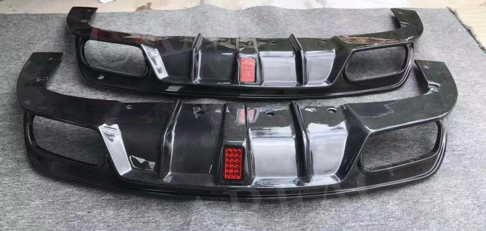 С светодиодный свет углеродного волокна рассеиватель задней губы для Benz cla Class W117 CLA180 CLA200 CLA250 CLA260 CLA45 2013- бампера