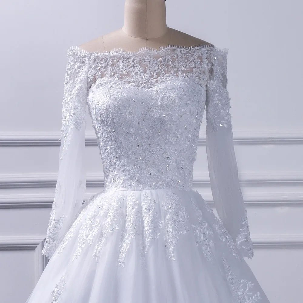Katristsis d robes de Mariage в стиле «принцесс» с вырезом «лодочка бальное платье в пол Длина vestido de noiva renda свадебные платья