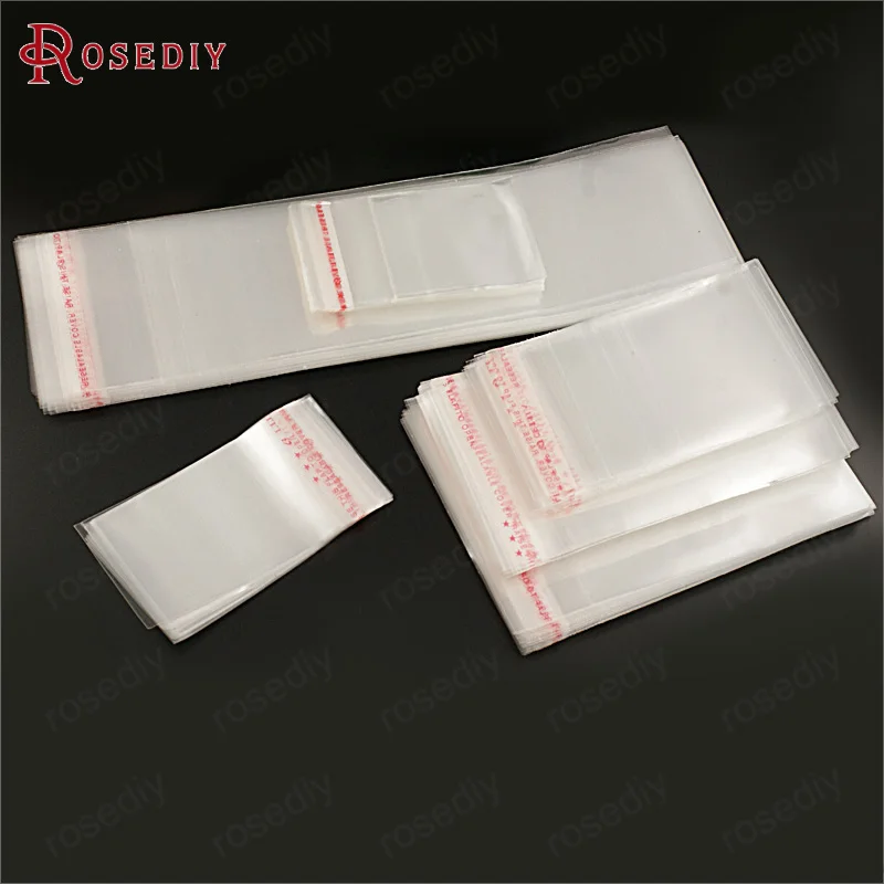 100 шт. 7x4 см 7x5 см x 9 см x 5 см 11x6 см 11x8 см 20x6 см Прозрачная пластмассовая упаковка мешки, сделай сам, ювелирное изделие, аксессуары Findings