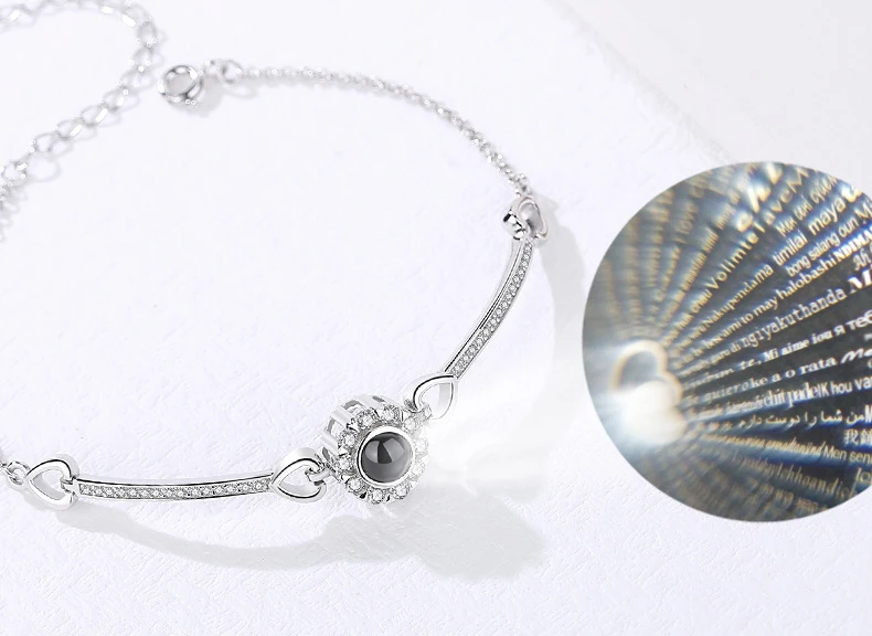 Браслеты для женщин с надписью Love Angel Eye на 100 языках, Новое поступление, очаровательные ювелирные изделия из стерлингового серебра S925 пробы с памятью