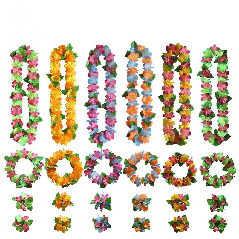 Праздничное Гавайское нарядное платье хула травяная Гирлянда Венок Lei Flower