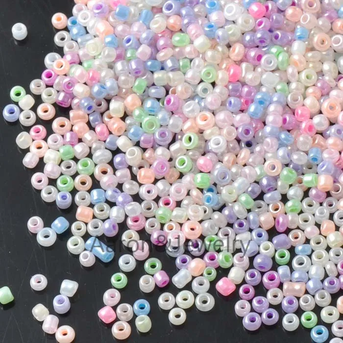 Бисер для самостоятельного изготовления ювелирных изделий 3 мм 1000 шт. смешанные