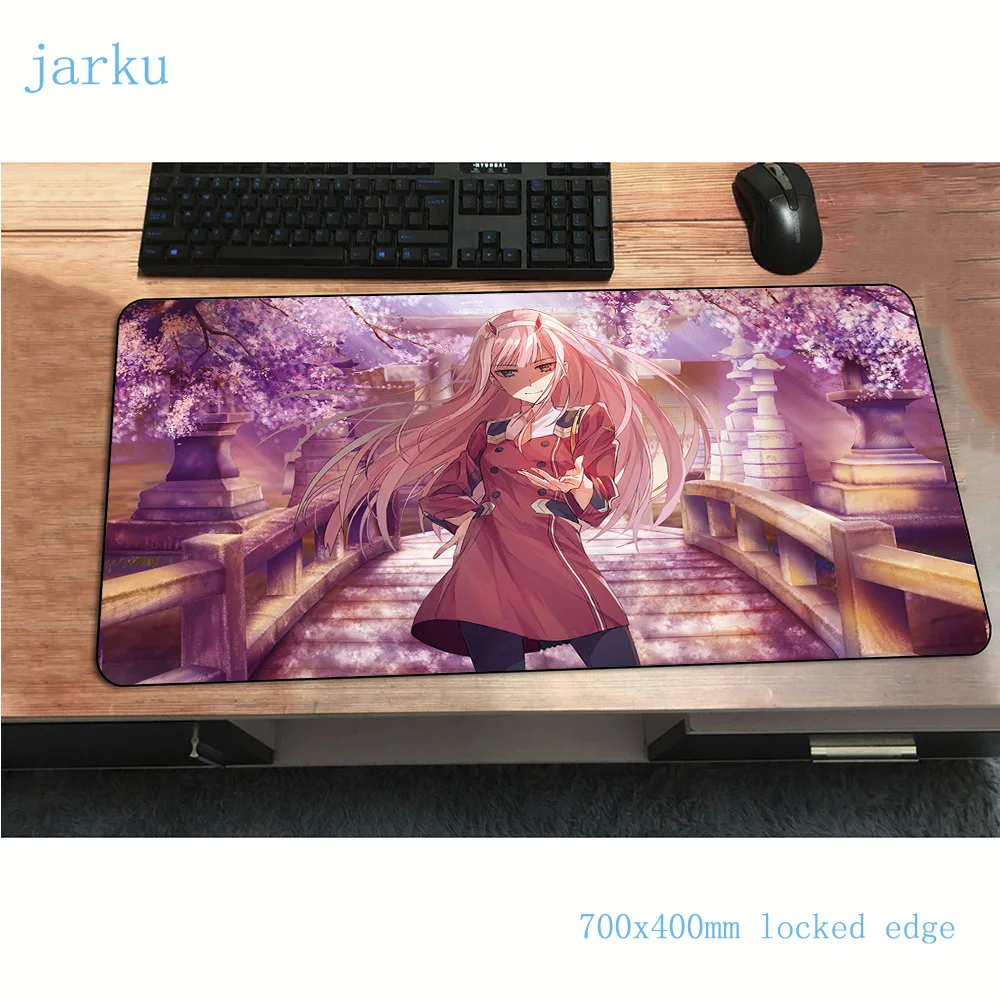 Darling in the franxx коврик для мыши геймер подарок 700x400x2 мм notbook коврик для мыши игровой коврик для мыши высокое качество коврик для мыши PC padmouse коврики