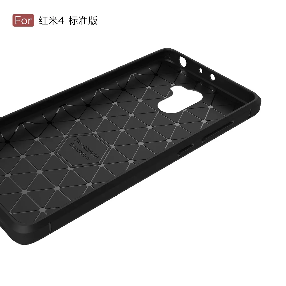 For Xiaomi Redmi 4 Pro Prime Case Cover Back Fundas Silicone Carbon Fiber Brushed TPU Mobile Phone Cases |