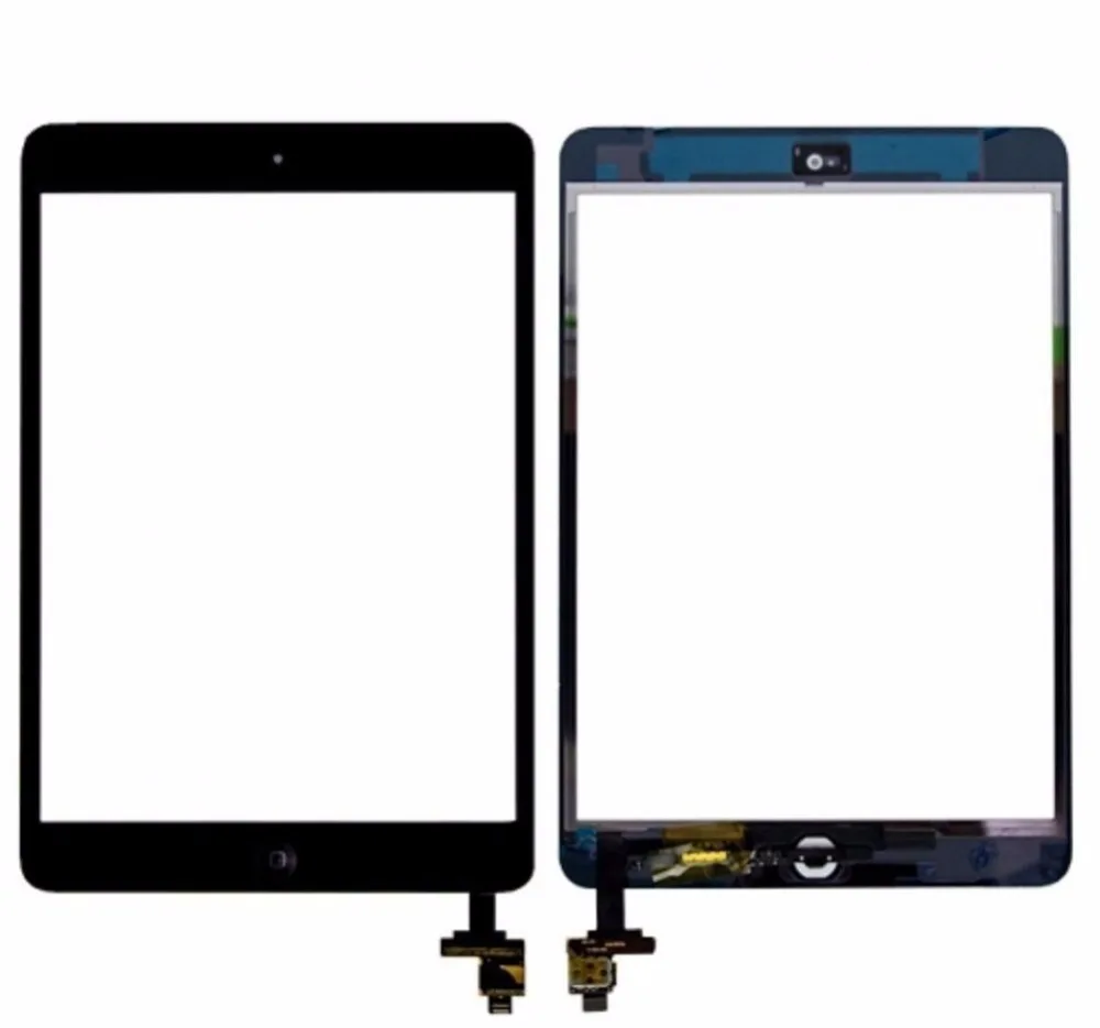 Для iPad Mini 1 и 2 стеклянный дигитайзер сенсорный экран IC чип Гибкая сборка задняя