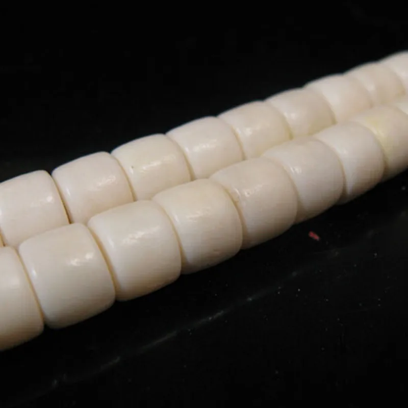 

TSB0309 Real Tibet Yak Bone Prayer Malas Loose Beads 108beads lot Barrel Beads 8X6mm