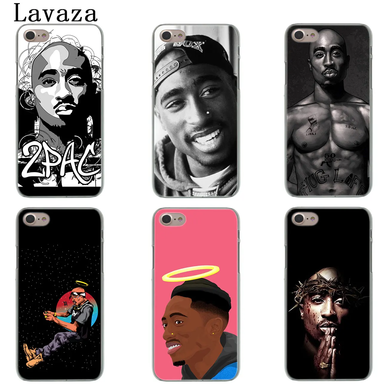Твердый чехол для телефона Lavaza singer 2pac tupac Crown 2 pac Rap iPhone XR X XS 11 Pro Max 10 7 8 6S 5 5S SE 4S 4 |