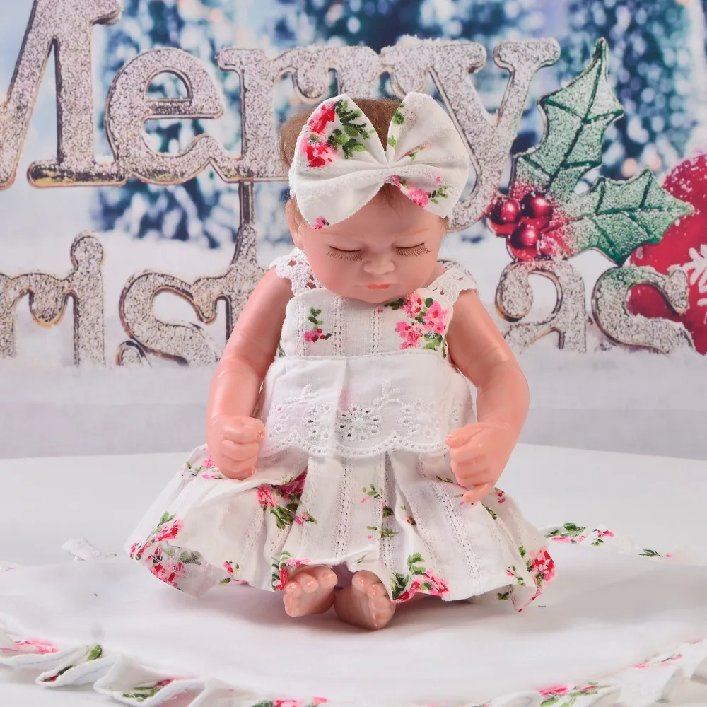 KEIUMI 11 ''Reborn Baby Doll белая одежда для маленьких девочек Модное детское платье с