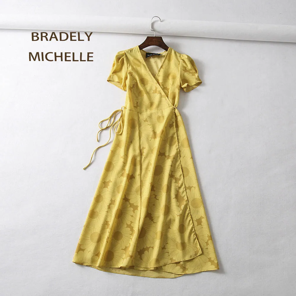 BRADELY MICHELLE летнее платье 2018 Vntage сексуальное с коротким рукавом облегающее до