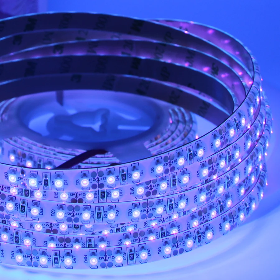 DC 12V 3528 UV 395 405 nm Светодиодная лента 120 LED/M Водонепроницаемая светодиодная лампа 1m 2m