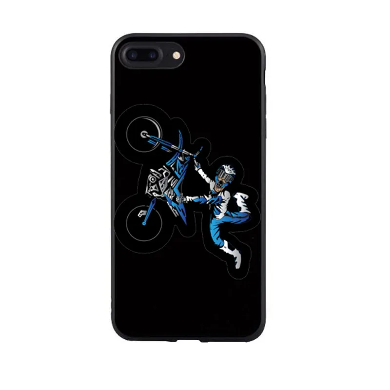 Ретро мото крест мотоциклетный спортивный Чехол Черный Мягкий ТПУ силиконовый