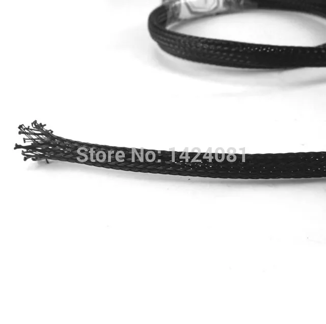 100 м 8 мм расширяемая Черная Плетеная высокоплотная ПЭТ трубка для кабеля|sleeve for