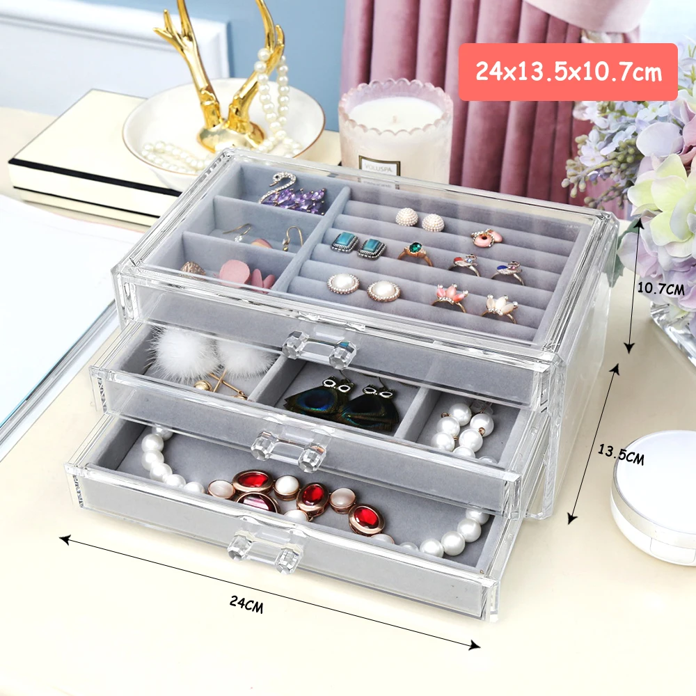 Пластиковая коробка для хранения ювелирных изделий дисплей Драгоценности ушей