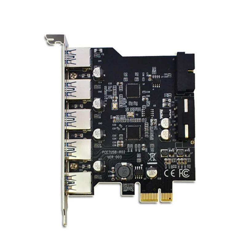 

USB3.0 Expansion Card 5 Ports + 19PIN Slot Computer Accsessories for WinXP Vista New Arrival