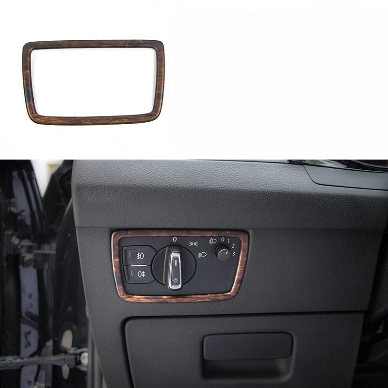 headlight switch Lsrtw2017 Abs древесины фар автомобиля регулировки сиденья хранения планки для Volkswagen Passat B8 вариант - Название цвета: headlight switch