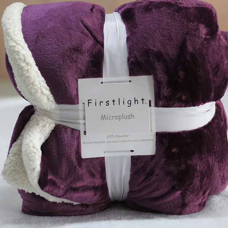 Firstlight небольшой вязать плед фланель флисовой Одеяло 2 слоя Манта Borrego шерпа Одеяло для на диван/кровать высокого качества мягкая бросок - Цвет: 05