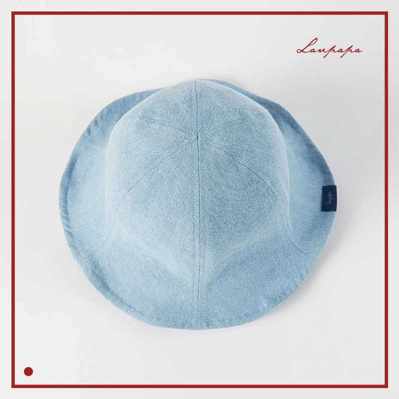 2018 летняя Новинка чистая небесно голубая шляпа в рыбацком стиле Женская