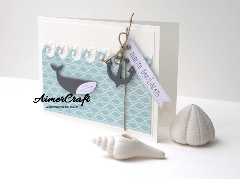 Кит животных металла резки штампы трафарет для скрапбукинга DIY бумажные карты