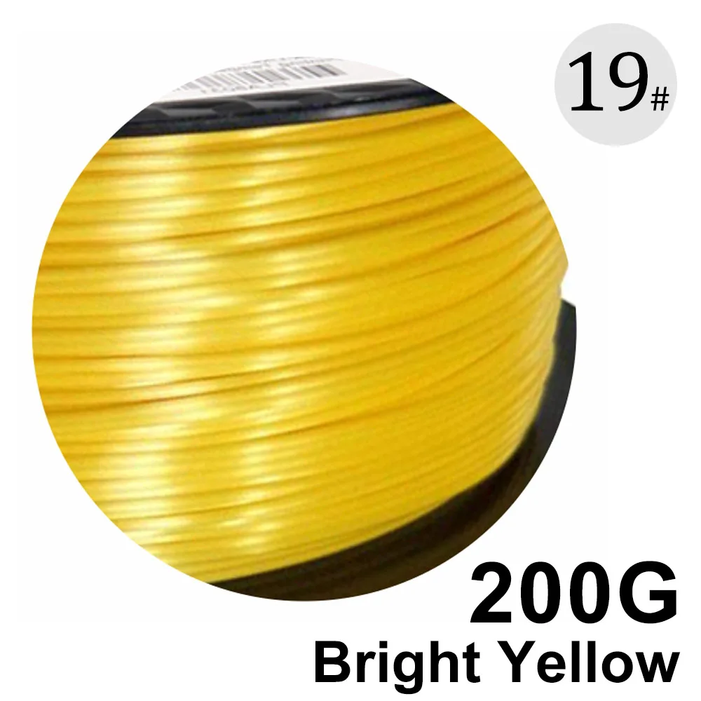 bright yellow Noulei шелковые блестящие 3D принтеры Pla нити 1,75 мм 200 г шелковистый богатый блеск 3d материалы для печати - Цвет: bright yellow