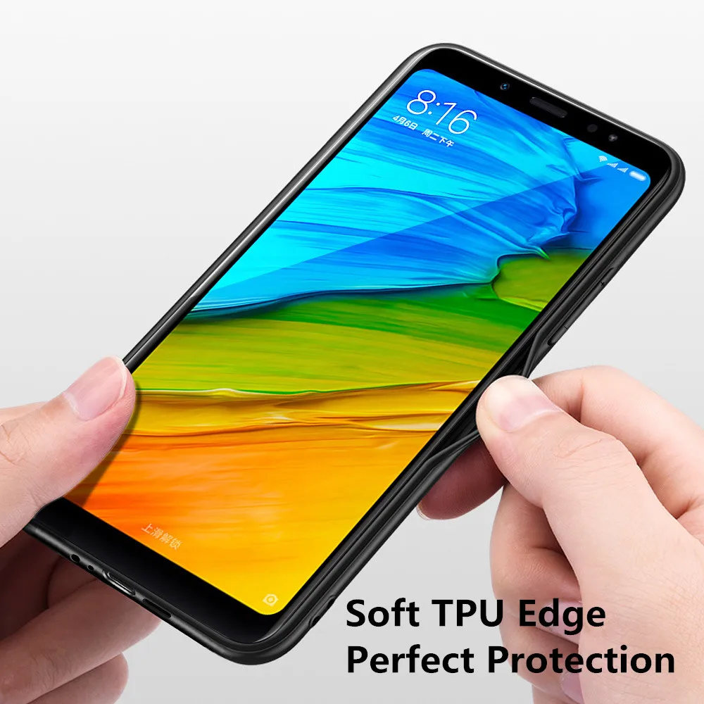 MOFi Back Cover for Xiaomi Redmi Note 5 Pro Phone Case Note5 PU Leather Half-wrapped Housing Coque |