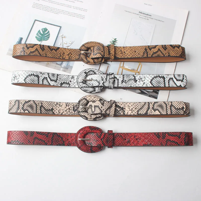 Женские кожаные ремни из крокодиловой кожи модные красные белые шириной 2 8 см с
